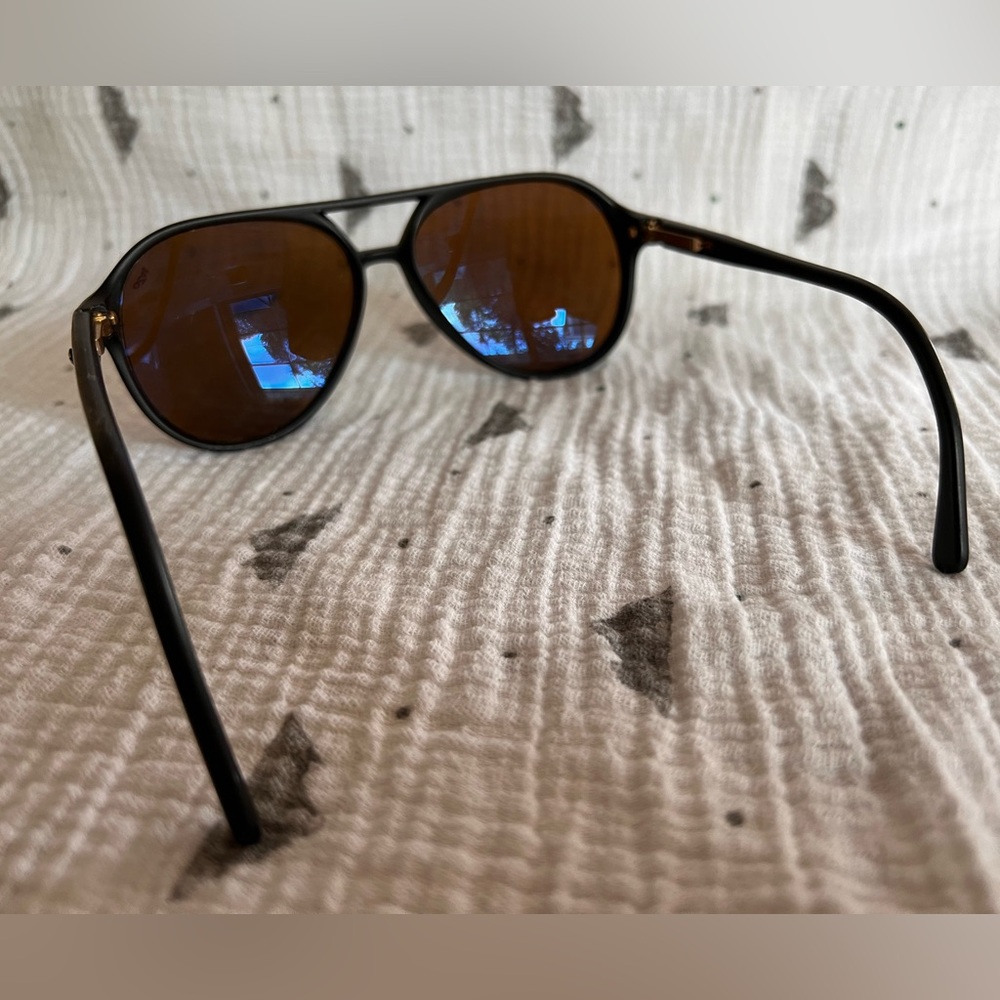 Vintage REVO H20 Double Bridge Sunglasses with Glass Lenses Black Frame - Picture 4 of 9